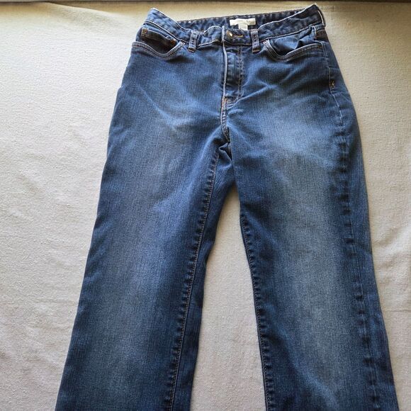 Boston Proper Jeans Womens Size 4L Mid Rise Straight Leg Stretch Plain Pocket - Picture 2 of 12